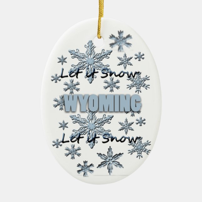 Lassen Sie es Schnee Wyoming Weihnachtsschmuck (Vorne)