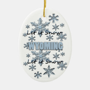 Lassen Sie es Schnee Wyomoming Weihnachtsschmuck