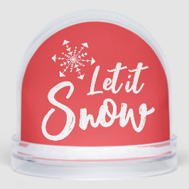 Lassen Sie es schneeflattern roter Winter Schneekugeln
