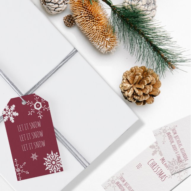 Lassen Sie es Schneeflocke Personalisiert von Geschenkanhänger (Von Creator hochgeladen)