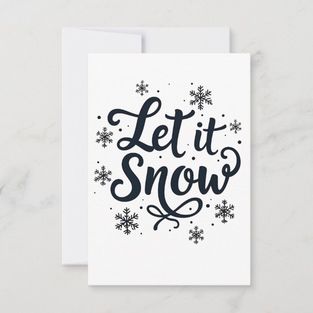 Lassen Sie es Schneeflocken Wintersaison Weihnacht Dankeskarte (Vorderseite)