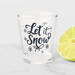 Lassen Sie es Schneeflocken Wintersaison Weihnacht Schnapsglas