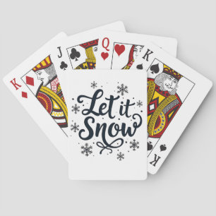 Lassen Sie es Schneeflocken Wintersaison Weihnacht Spielkarten