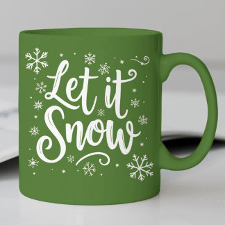 Lassen Sie es schneefrei mit elegantem, weißem Skr Tasse