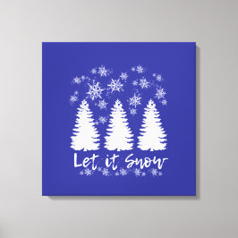 Lassen Sie es schneegearbeitete Canvas drucken Leinwanddruck