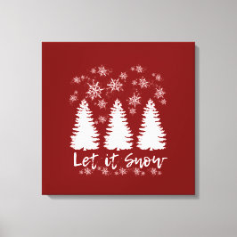 Lassen Sie es schneegearbeitete Canvas drucken Leinwanddruck