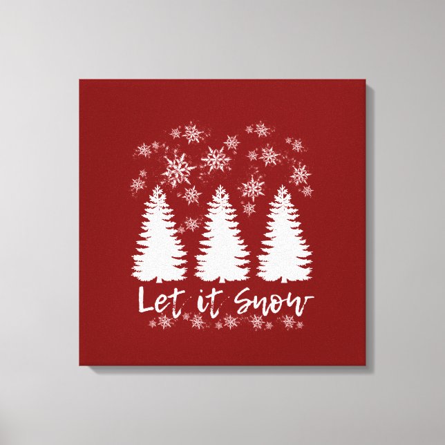 Lassen Sie es schneegearbeitete Canvas drucken Leinwanddruck (Vorderseite)