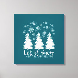 Lassen Sie es schneegearbeitete Canvas drucken Leinwanddruck