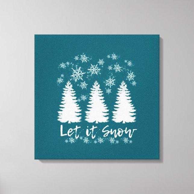Lassen Sie es schneegearbeitete Canvas drucken Leinwanddruck (Vorderseite)