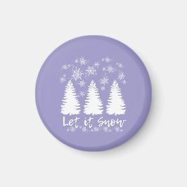Lassen Sie es schneegearbeitete Canvas drucken Magnet