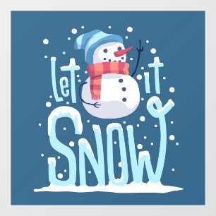Lassen Sie es Schneemann Fenster klammern Fensteraufkleber