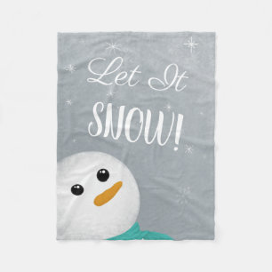Lassen Sie es Schneemann Fleece Blanket