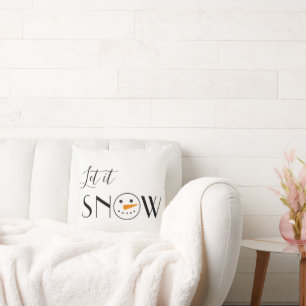 Lassen Sie es Schneemann Minimalistisch moderne Kissen