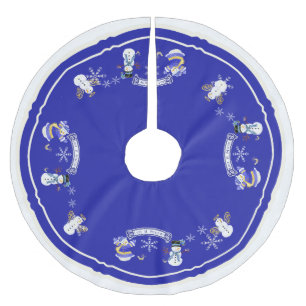 Lassen Sie es Schneemann Weihnachten Weihnachtsbau Polyester Weihnachtsbaumdecke