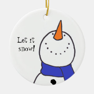"Lassen Sie es schneien! "Verzierung Keramik Ornament