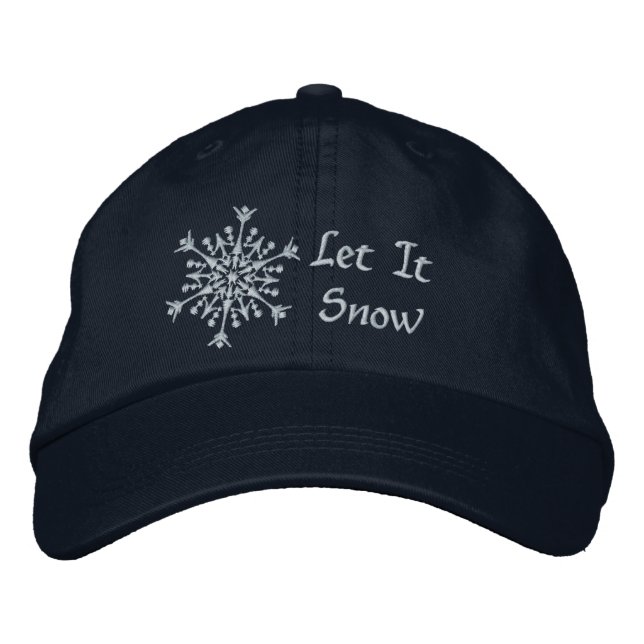 Lassen Sie es schneit Bestickte Baseballkappe (Vorderseite)