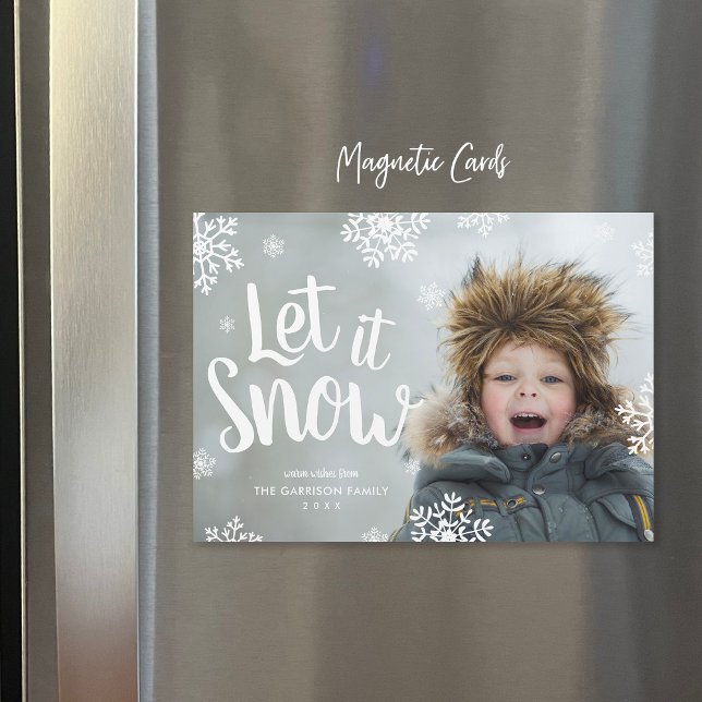 Lassen Sie es schneit | Foto Overlay Magnetic Holi Magnetkarte (Von Creator hochgeladen)