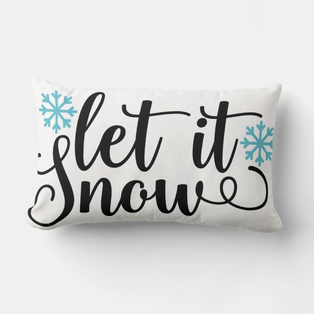Lassen Sie es schneit Lendenkissen (Vorderseite)