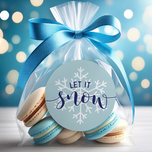 Lassen Sie es schneit Runder Aufkleber