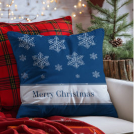 Lassen Sie es schneit Weihnachtskissen, blau Kissen