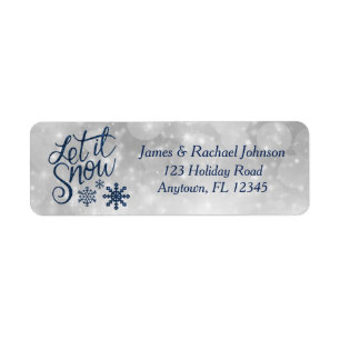 Lassen Sie es schneit Winter Blue Snowflakes Url