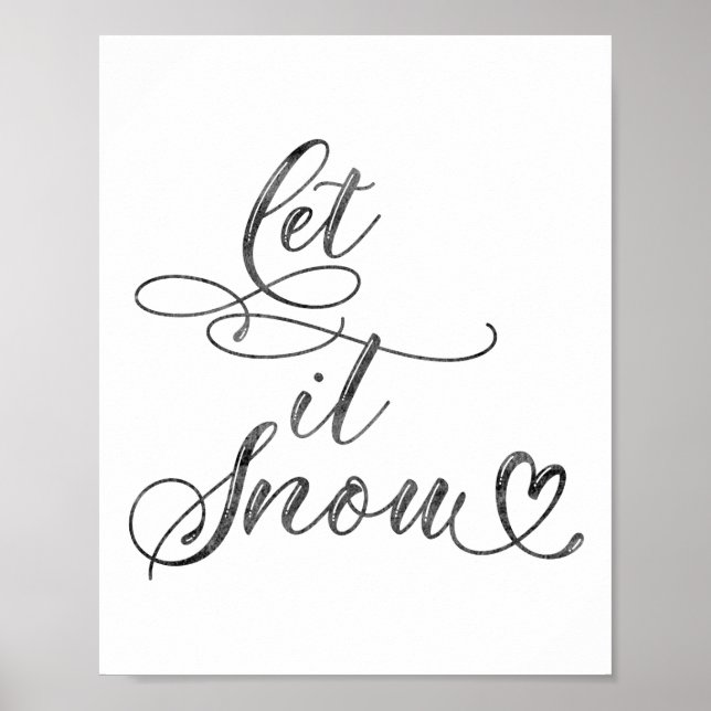 Lassen Sie es schnicken minimalistisches Weihnacht Poster (Vorne)