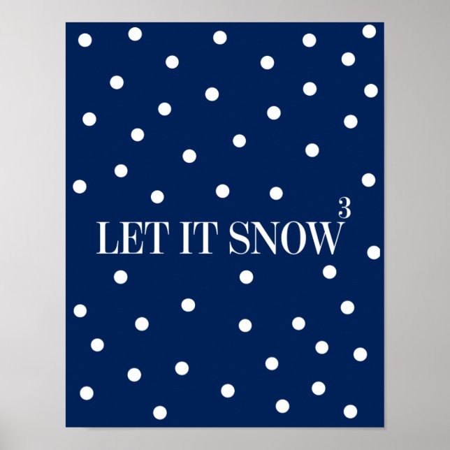 Lassen Sie es Weihnachten Weihnachts-Poster-Zeiche Poster (Vorne)