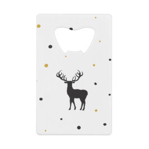 Lassen Sie es Weihnachtskunst Cartoon Reindeage Im Geldbeutel Flaschenöffner