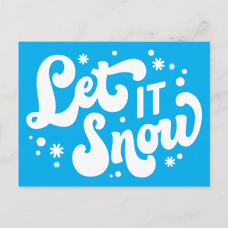 Lassen Sie es Winter-Design erstrahlen Postkarte