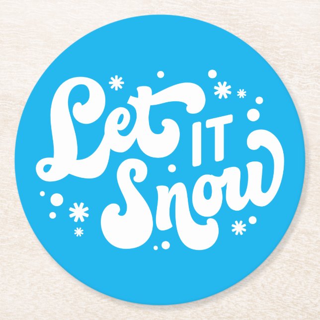 Lassen Sie es Winter-Design erstrahlen Runder Pappuntersetzer (Vorderseite)
