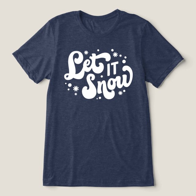 Lassen Sie es Winter-Design erstrahlen Tri-Blend Shirt (Design Vorderseite)
