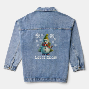 Lassen Sie es Winter Snowman Jeansjacke