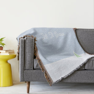 Lassen Sie es winzige Winter Baum Eis Blue Polka D Decke