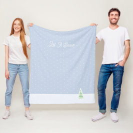 Lassen Sie es winzige Winter Baum Eis Blue Polka D Fleecedecke