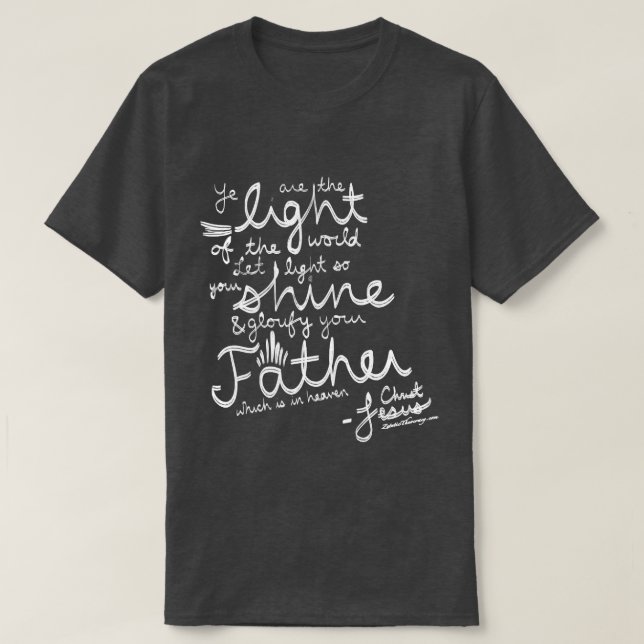 Lassen Sie Ihr helles Bibel-Shirt des Shine-KJV T-Shirt (Design vorne)