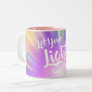 Lassen Sie Ihre hellen bunten hellen Strahlen des Zweifarbige Tasse
