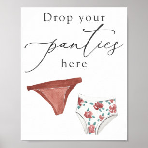 Lassen Sie Ihre Hosen hier Ihre Fingerie-Duschsign Poster