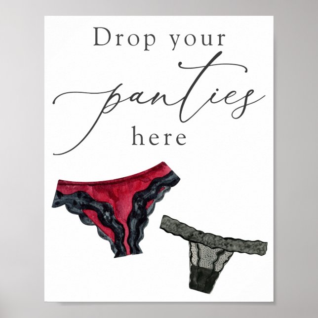 Lassen Sie Ihre Hosen hier Ihre Fingerie-Duschsign Poster (Vorne)