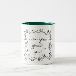 Lassen Sie Ihren Garten wachsen Zweifarbige Tasse