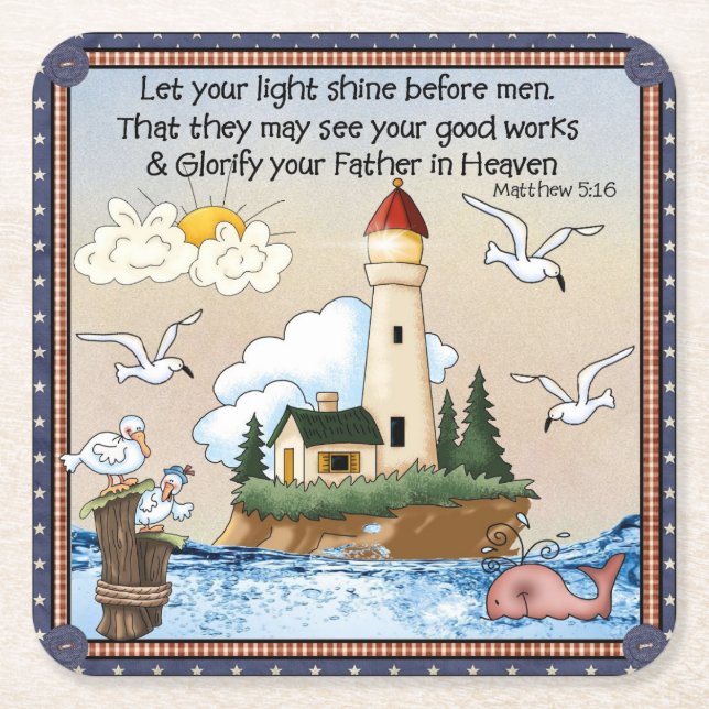 Lassen Sie Ihren hellen Shine-Untersetzer Rechteckiger Pappuntersetzer (Vorderseite)