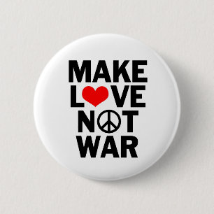 Lassen Sie Liebe nicht kämpfen Frieden Button