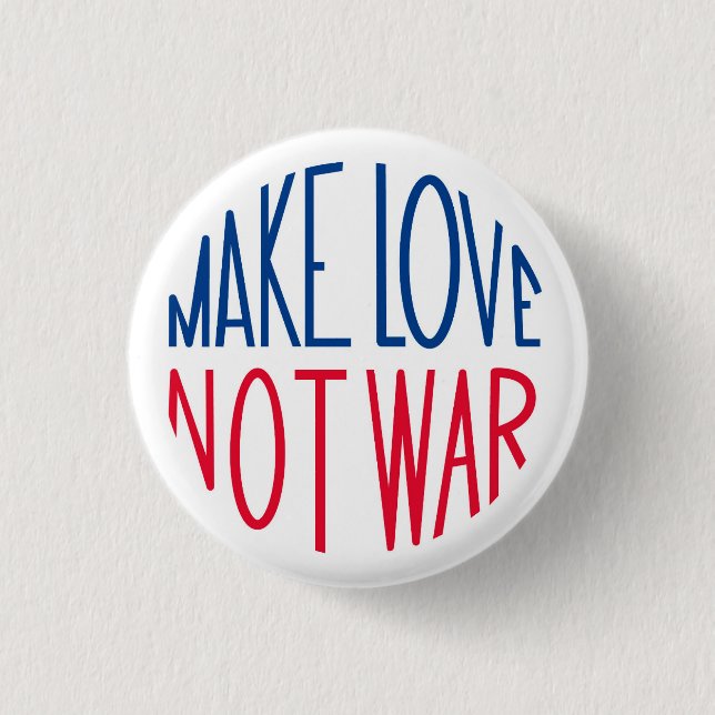 Lassen Sie Liebe nicht kämpfen Sechziger-Frieden Button (Vorderseite)