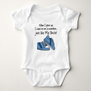 Lassen Sie Marathon gerade wie mein Onkel laufen Baby Strampler