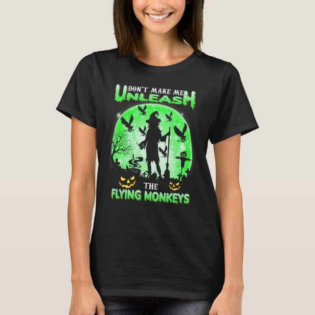 Lassen Sie mich nicht die fliegenden Affen entfess T-Shirt (Vorderseite)