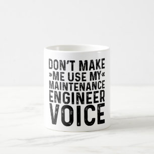 Lassen Sie mich nicht meine Stimme des Wartungsper Kaffeetasse