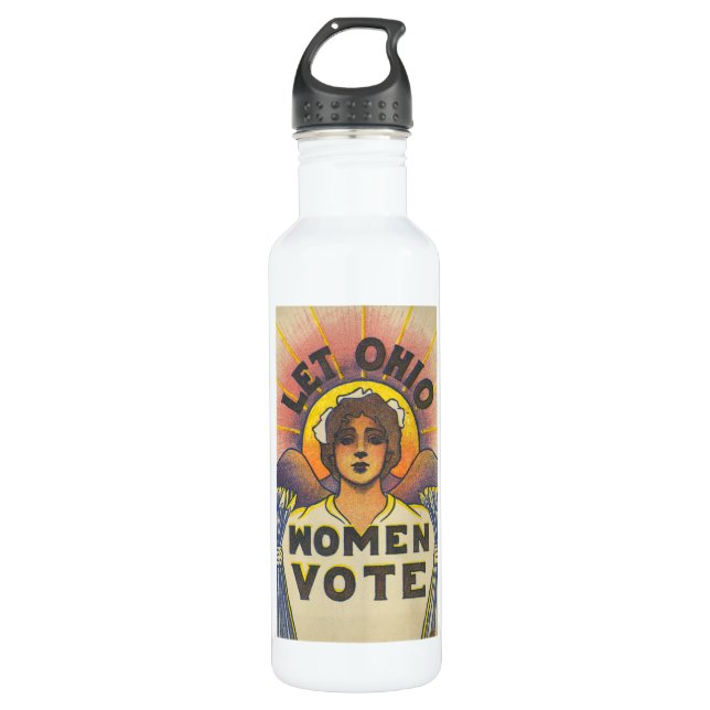 Lassen Sie Ohio-Frauen-Abstimmung Edelstahlflasche (Vorderseite)
