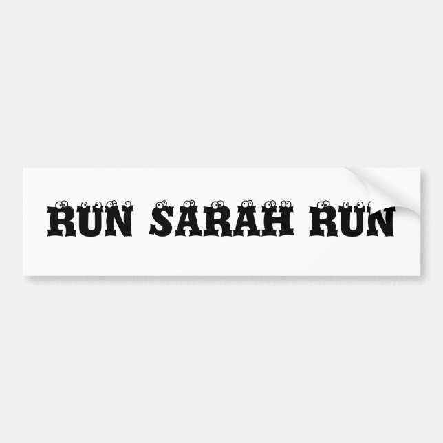 LASSEN SIE SARAH-LAUF LAUFEN AUTOAUFKLEBER (Vorne)
