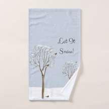 Lassen Sie Schnee Handtuch
