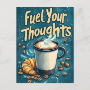 Lassen Sie sich von Kaffee und Kreativität inspiri Postkarte