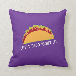 Lassen Sie Taco'Kampf es lustiger Taco-Slogan Kissen